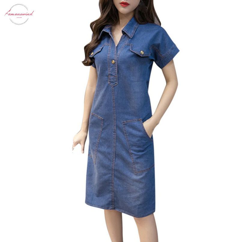 Fashion Women Denim Dress Female Summer Clothing Women Jeans Dress