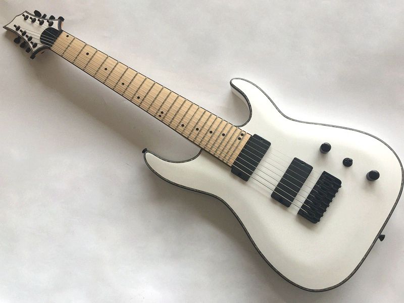 Compre ¡Envío Gratis! Guitarra Eléctrica Blanca De 8 Cuerdas De Alta  Calidad Al Por Mayor Con Unión De Celuloide 190905 A 434,68 € Del Sl5683648  | Es.Dhgate.Com