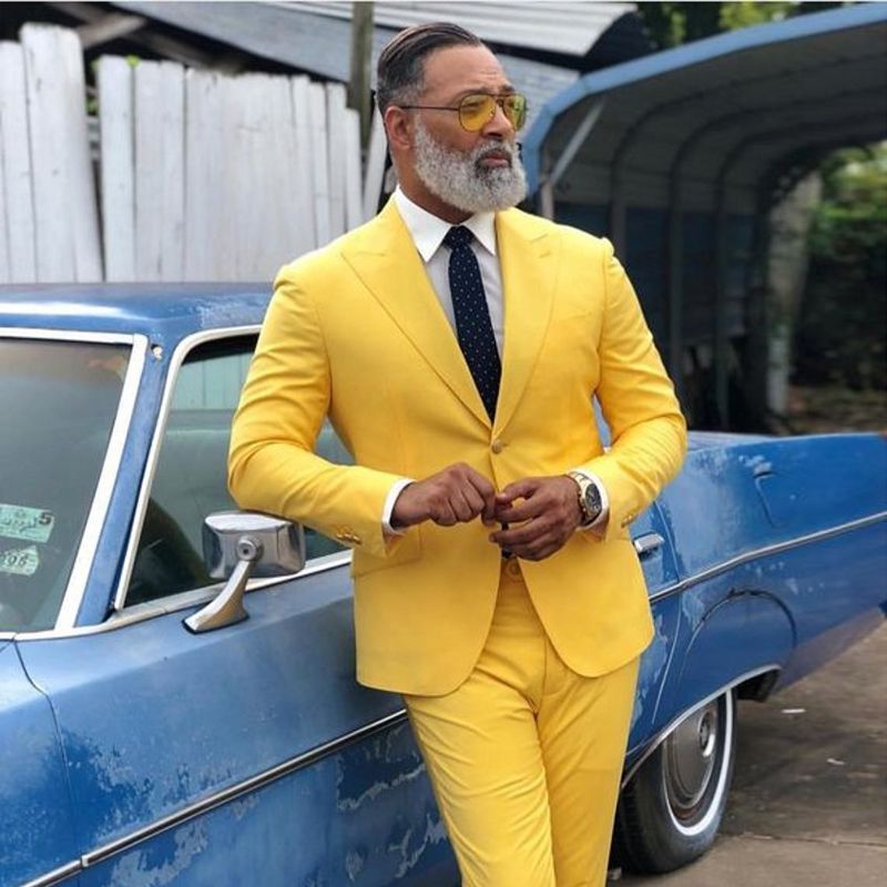 black and yellow prom tuxedos