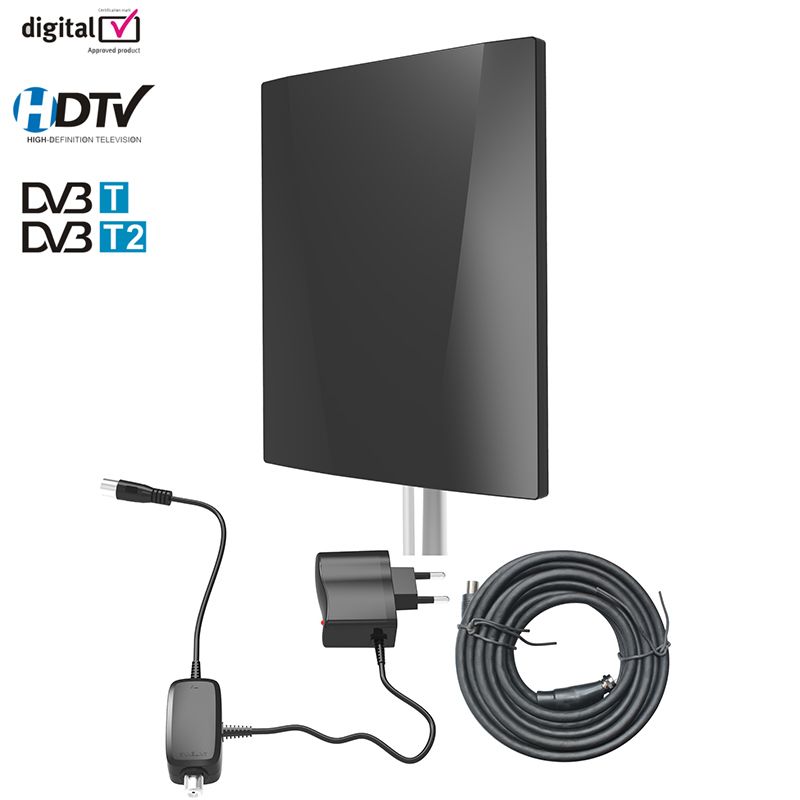 Outdoor Tv Antenna 360 Degree Rotation Tv Antenna Built In High Gain And Low Noise Amplifier 26ft Coaxial Cable Up To 110 Miles With 26ft Coax Cable Free Hdtv Channels Walmart Com Walmart Com