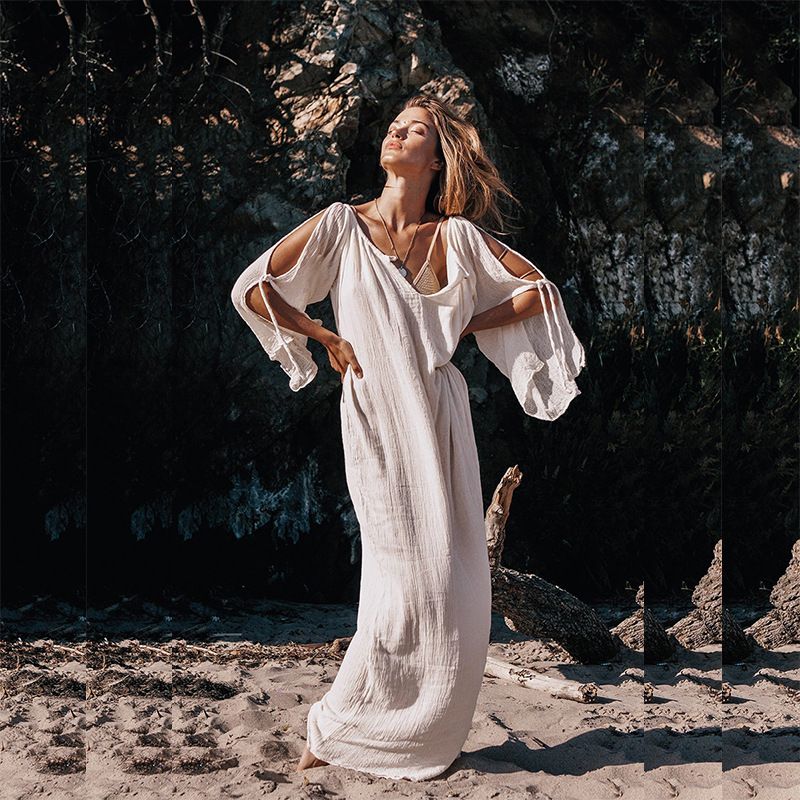 boho maxi beach dress