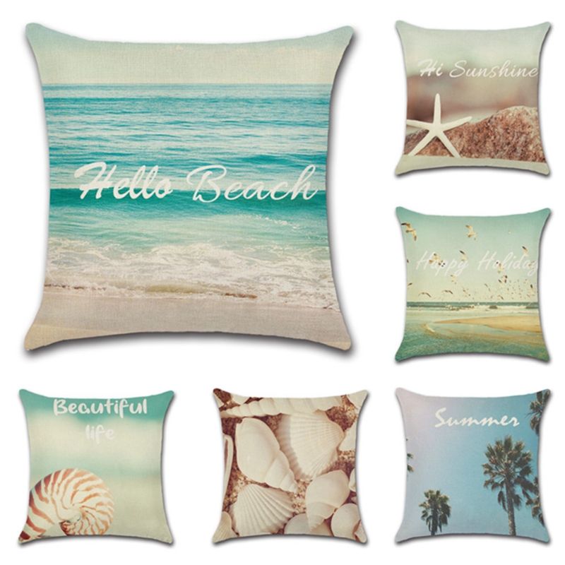 Cushion Covers Ocean Beach Decorative Pillow Case Hawaii Theme