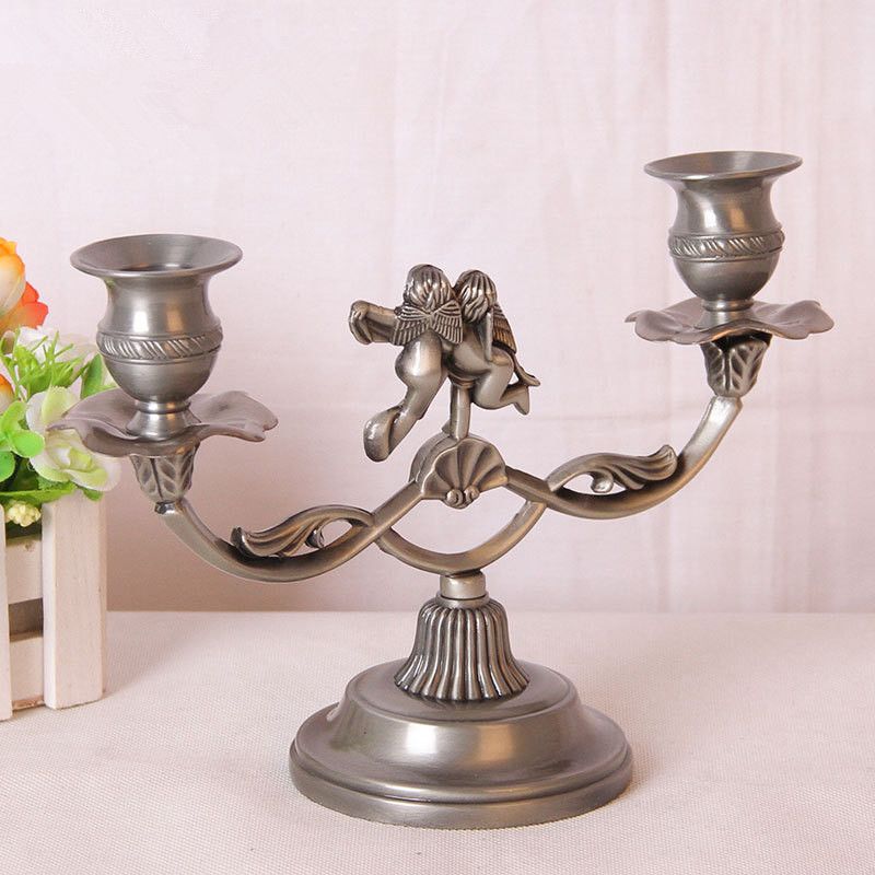Vintage Candle Holder Metal 2 Arm Angels Candelabra Home Decoration Candlestick Christmas Weddings Centerpieces Candle Lantern White Pillar Candle Holder White Pillar Candle Holders From Craftsgift 34 38 Dhgate Com