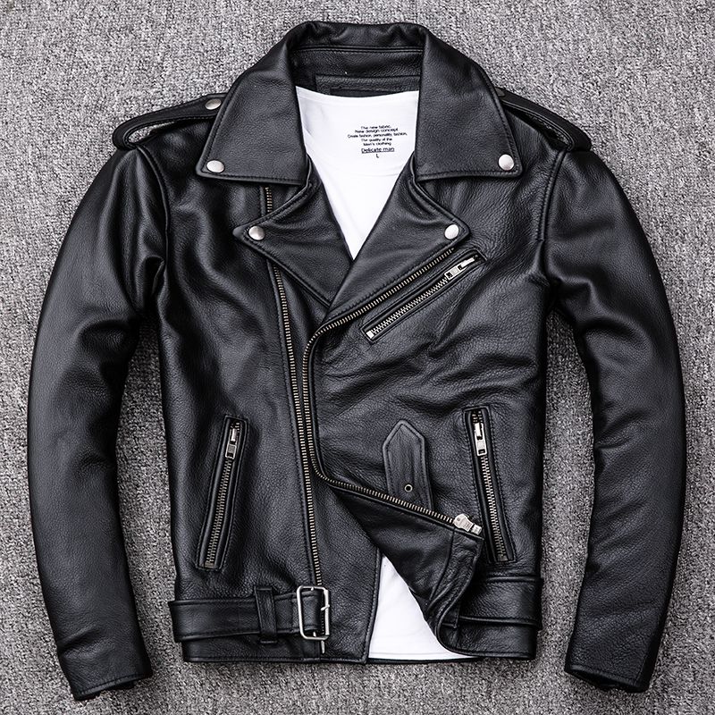 mens short leather jacket