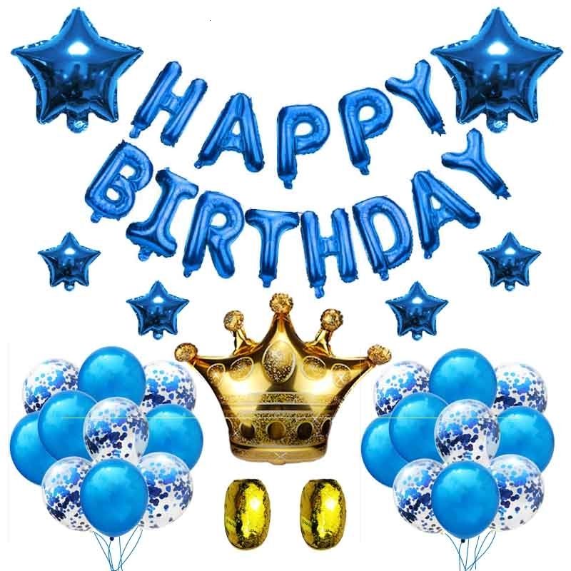 Acheter Pas Cher Joyeux Anniversaire Ballons Set Gonflable Anniversaire Ballon Fete Danniversaire Decorations Enfants Bebe Douche Fille Balony Lettre Globos Sh Du 5 51 Fr Dhgate