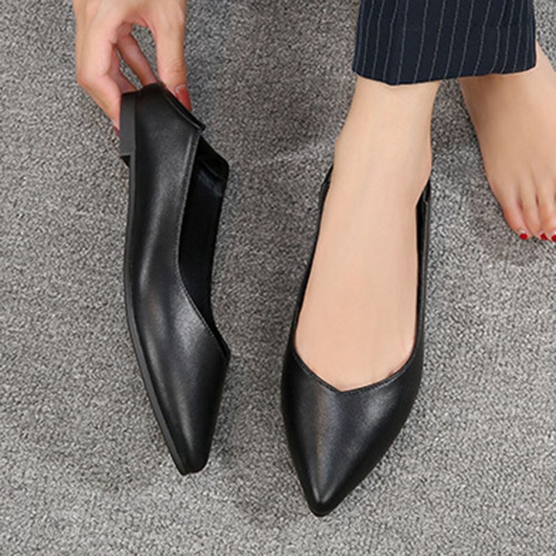 black work flats womens