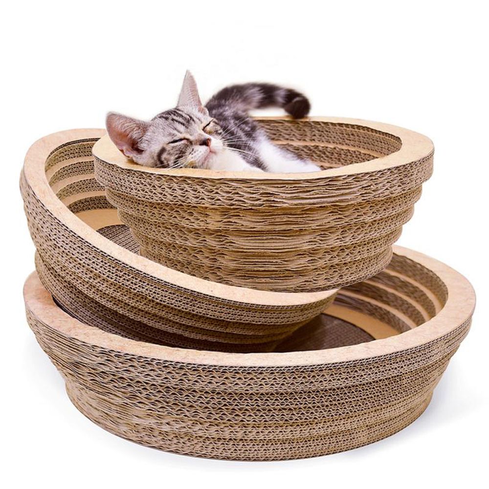 cat scratching bowl