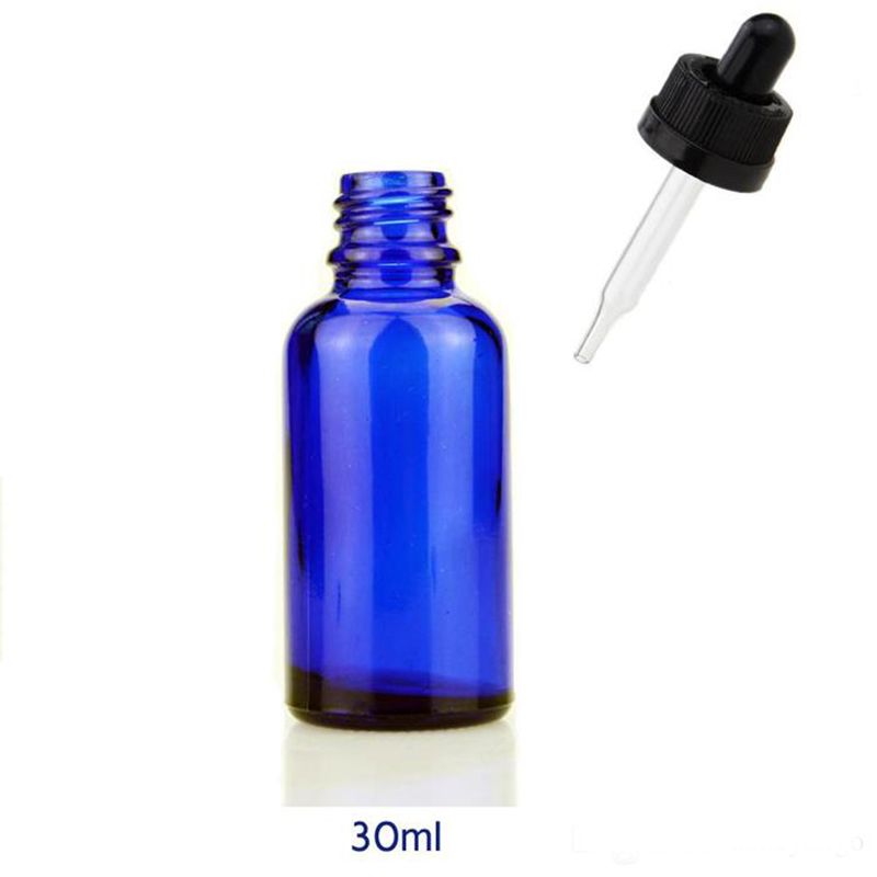 30ML زجاجة زرقاء + الأسود كاب