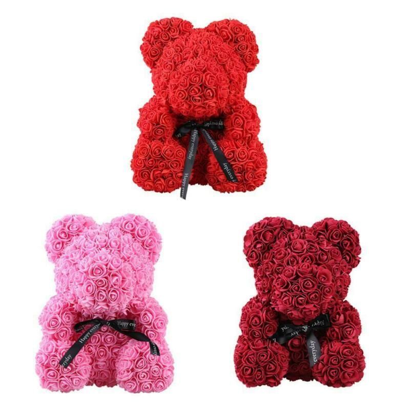 foam rose teddy bear