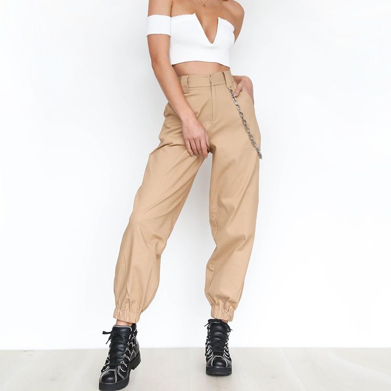 beige cargo joggers womens
