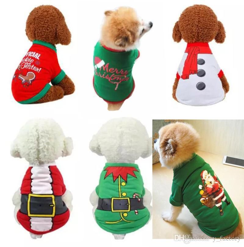 2020 Christmas Costume Pullover Hoodies Dog Clothes Pet Dog Cat Costume Shirt Sweater For Santa Snowman Belt Casual Clothes From Y Factory 1 59 Dhgate Com - t shirt roblox doggy