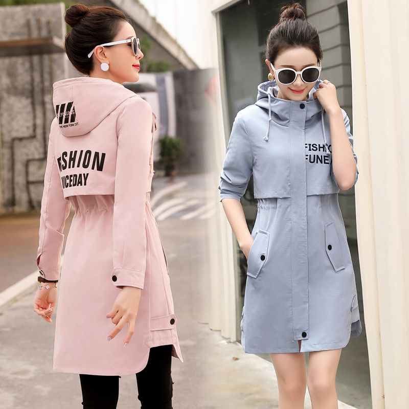 Compre Médio E Longo Estilo Blusão Primavera Vestido 2019 Novo Magro Estudante Cap Jaqueta Coreana Jaqueta De Algodão Puro De Layette66, $652,75 | Pt.Dhgate.Com