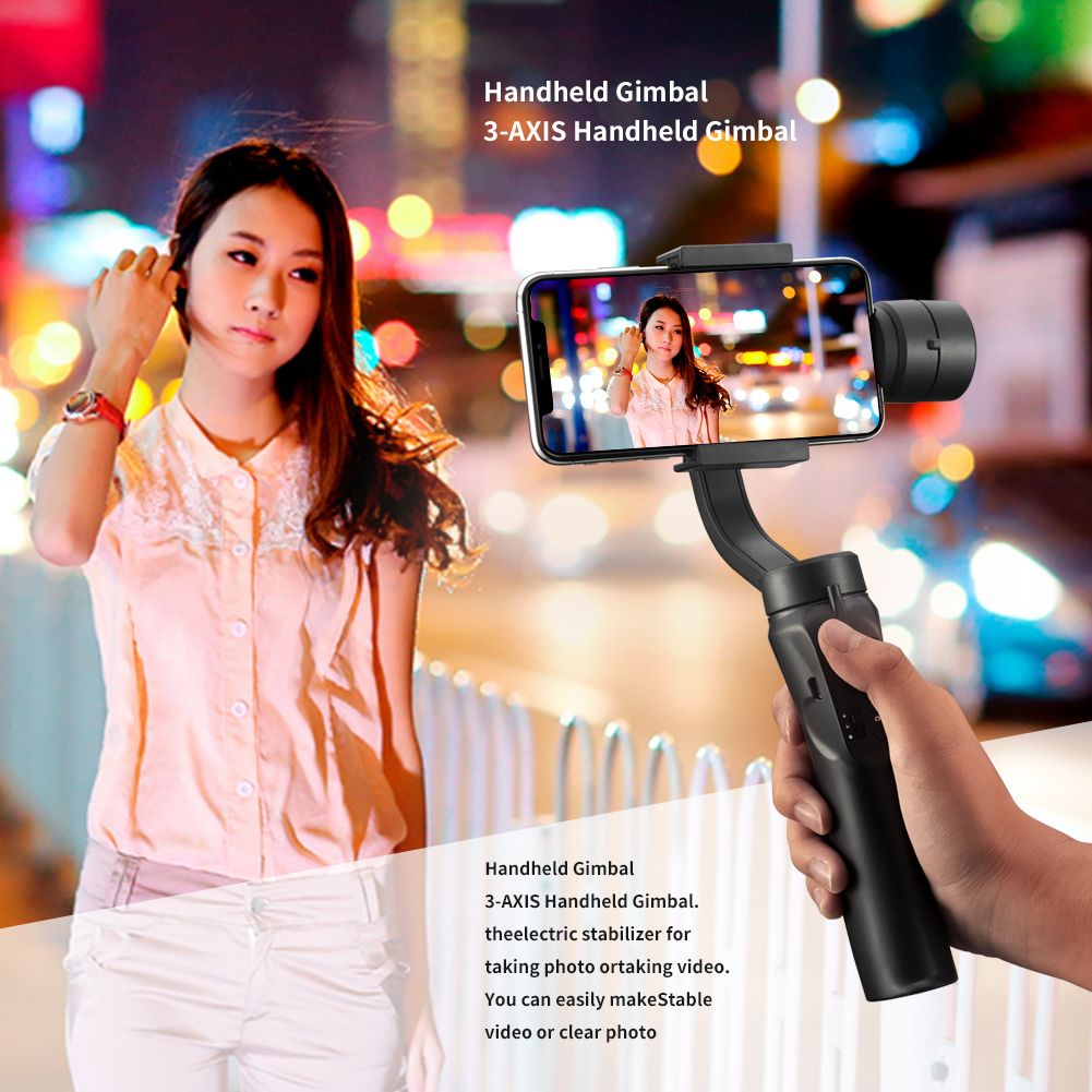UK Smooth H4 Handheld 3-Axis Mobile Phone-Gimbal Stabilizer for iphone