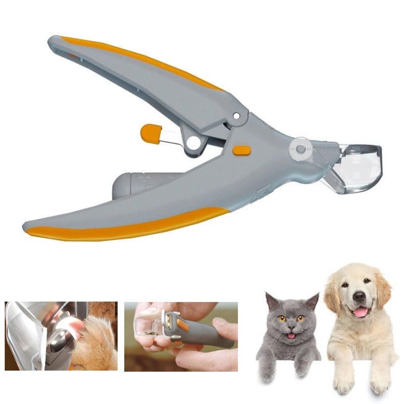 The Illuminated Pet Nail Clipper Features LED Light 5X Magnification