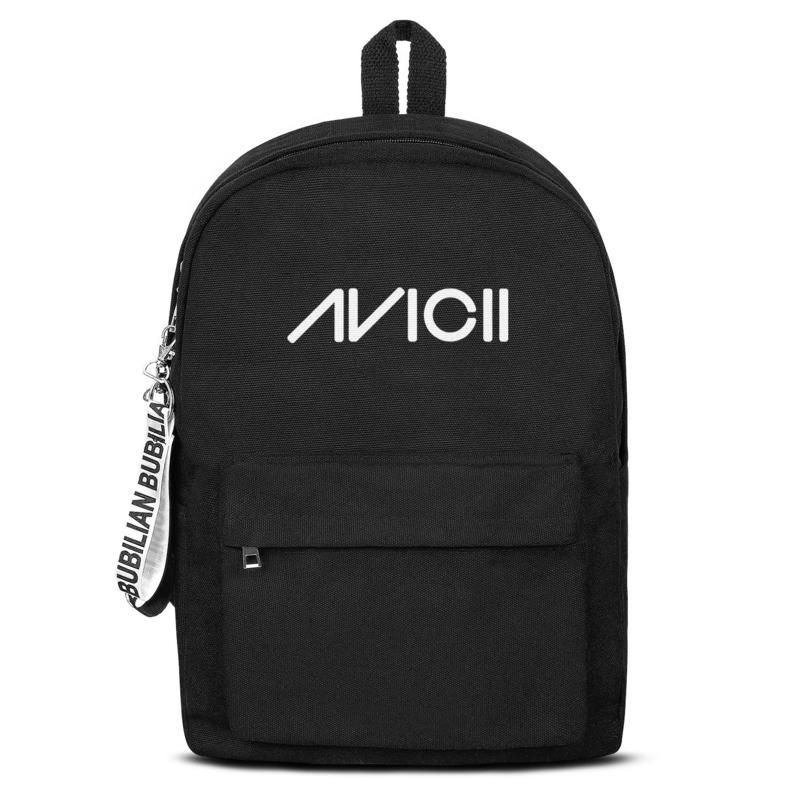 Clásico del logotipo de DJ Avicii lienzo Bookbag Mochila Básica estudiante  de escuela ajustable de negocios