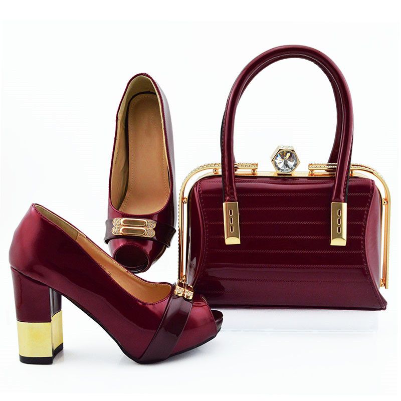 wine shoes and matching bag