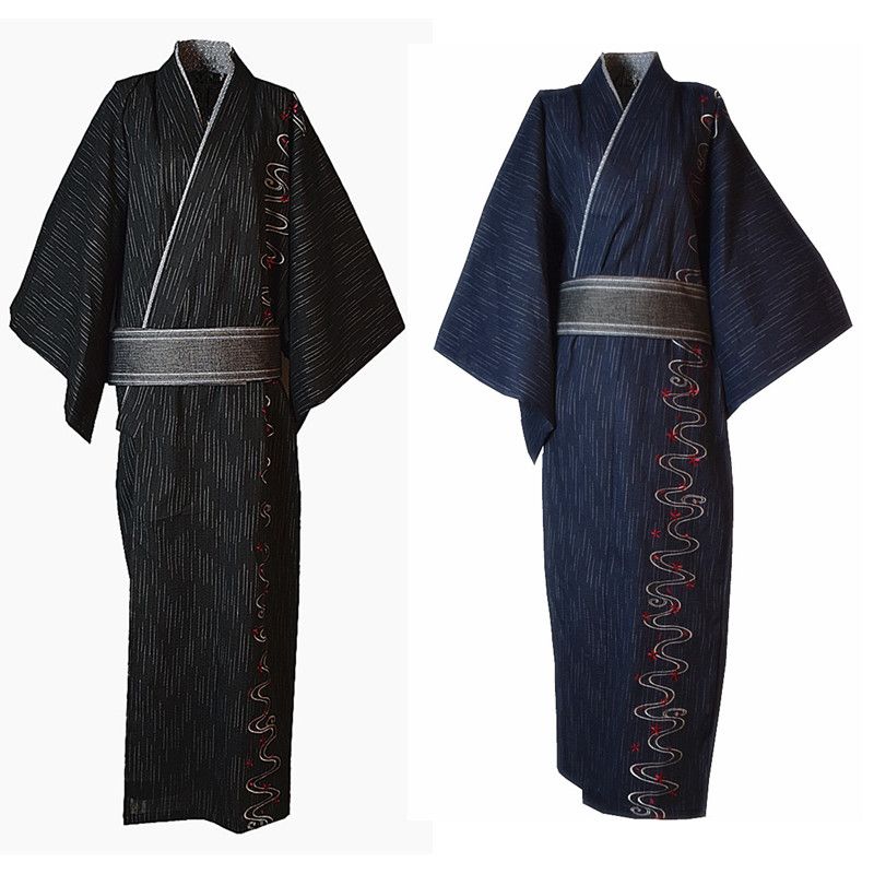 Sommer Männer Japanese Kimono Yukata Kurz Sleeve Shirts Pants Nachtwäsche Pyjama
