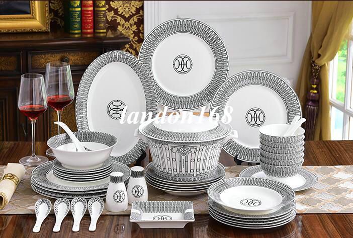 Wholesale Royal Luxury Tableware Sets 58 Pcs Bone China Golden Mosaic  Western Ceramic Dinnerware Sets - Buy Tableware Sets Western Ceramic  Dinnerware