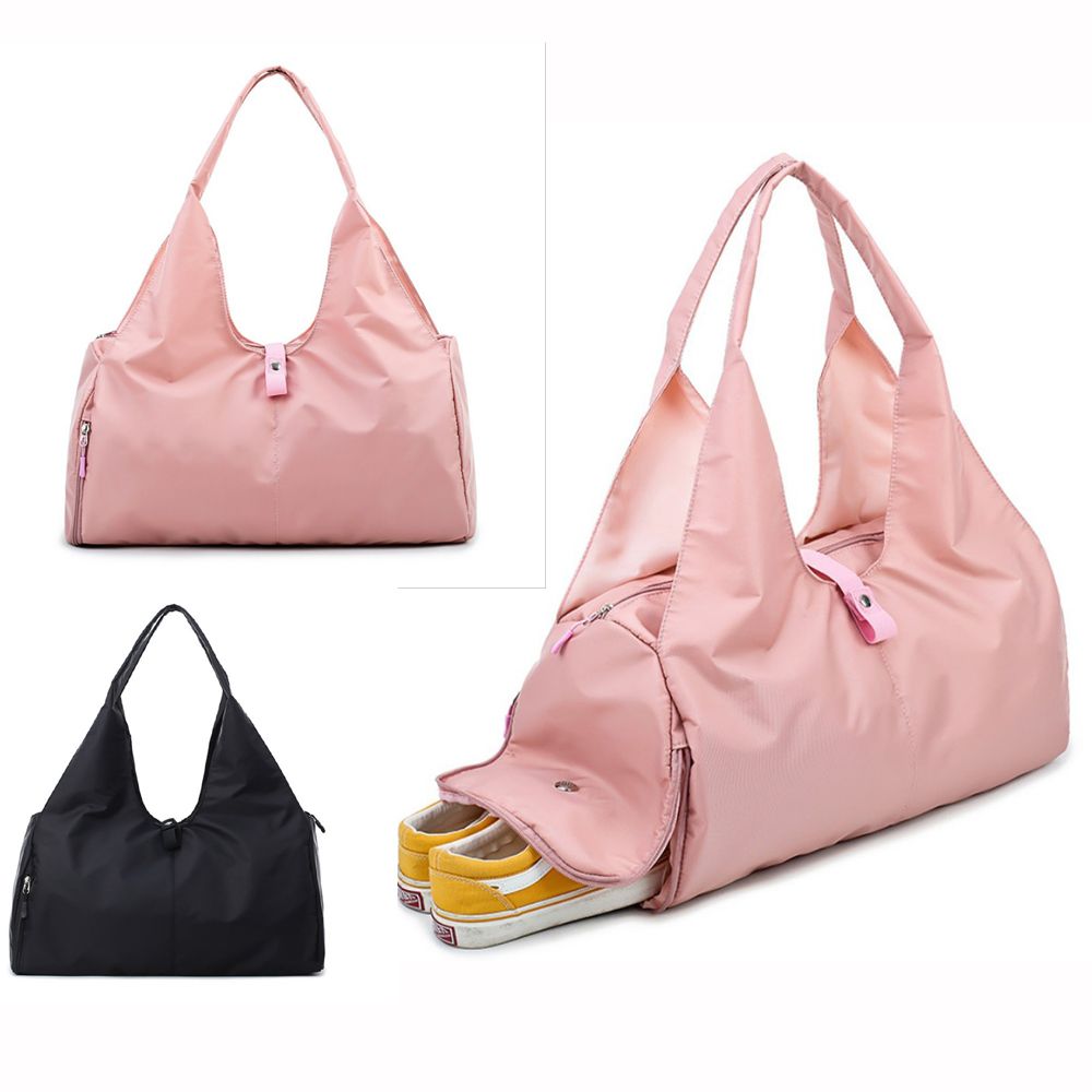 gym bag with shoe compartment and yoga mat holder
