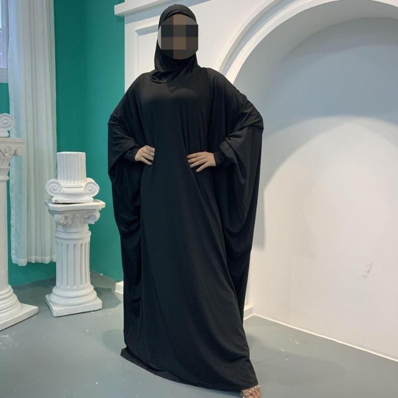 abaya negro Un tamaño