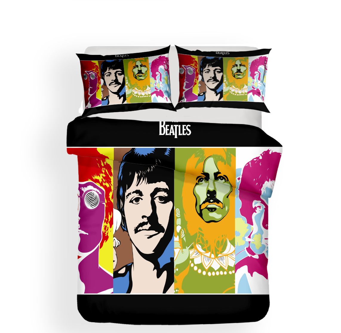 Rock Beatles 3d Bedding Set Print Duvet Cover Set Lifelike Bed