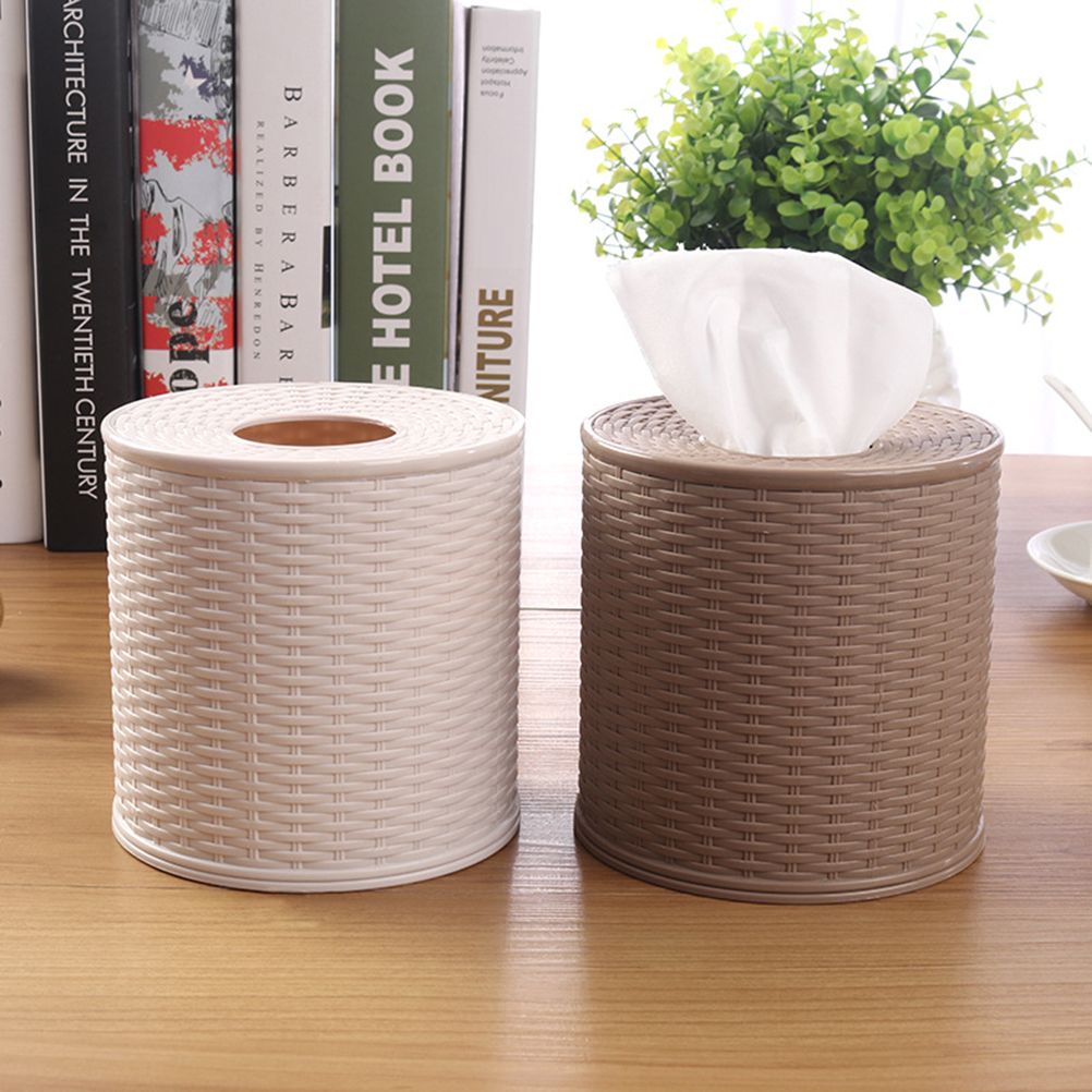Tissue Boxes & Napkins Classical Box Round Napkin Holder Paper Storage