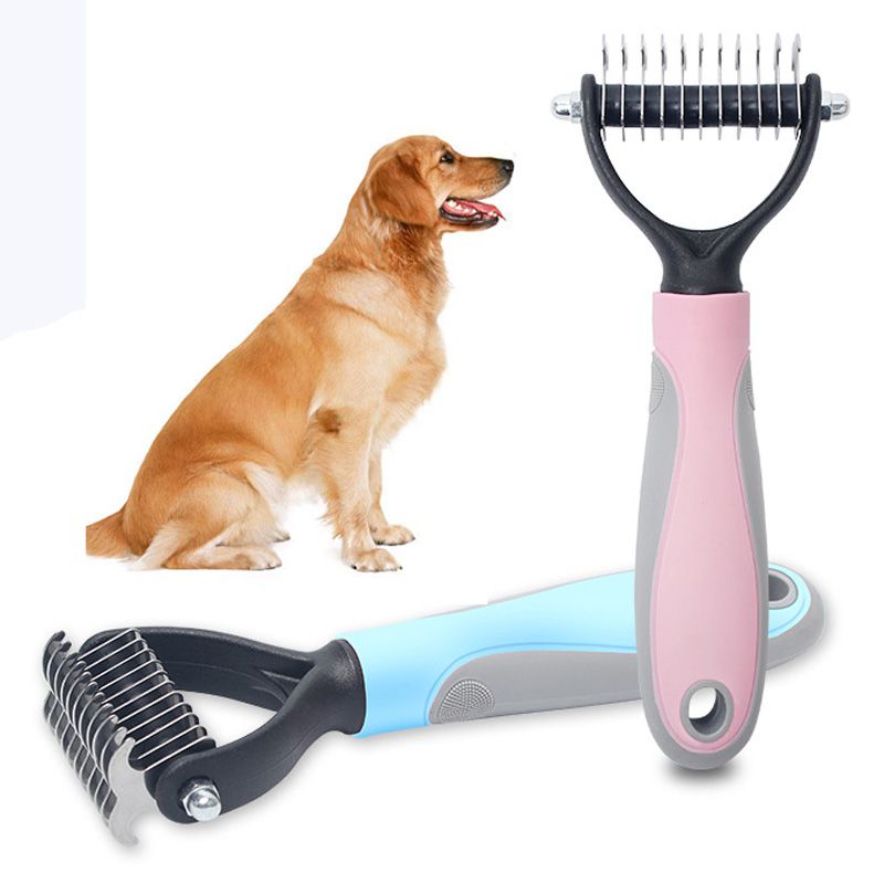 2020 Pet Dogs Hair Removal Comb Cat Dog Fur Trimming Dematting ...