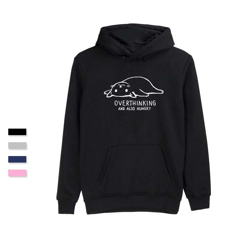 Overthinking and also hungry hoodie Clearance