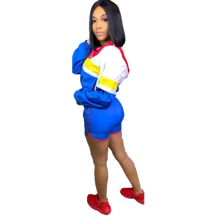 plus size windbreaker short set