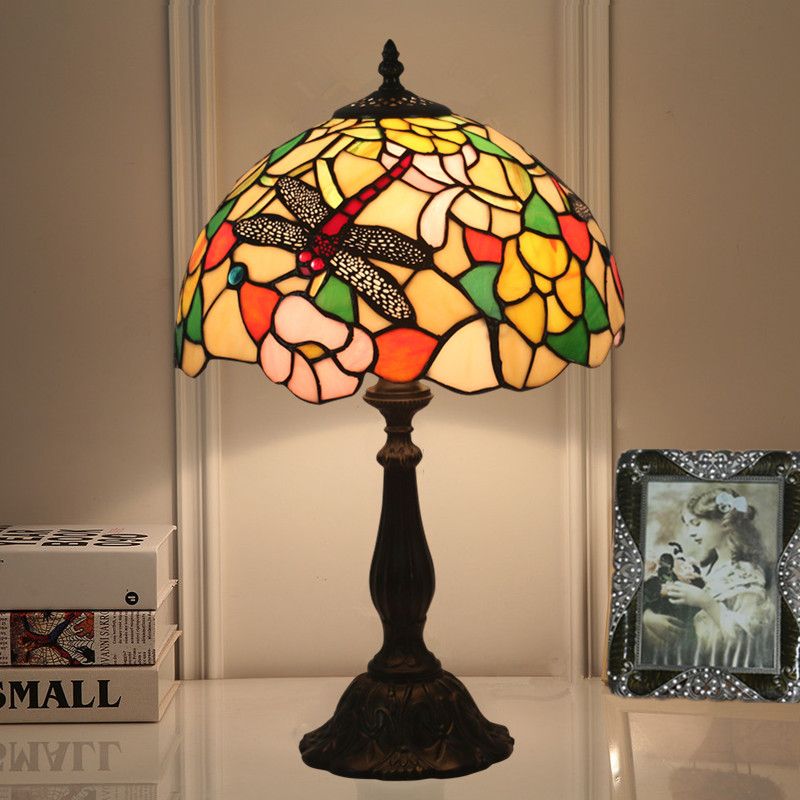 2019 Stained Glass Abajur Para Quarto European Vintage Creative Garden Living Room Lampes De Chevet Bedroom Bedside Cafe Hotel Lampade Da Tavolo From