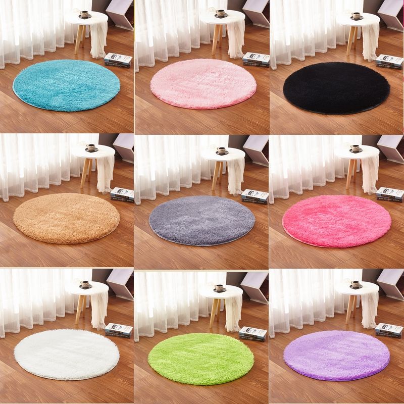 Fluffy Rugs Round Carpets Anti Skid Shaggy Area Rug Dining Room Home Bedroom Carpet Floor Yoga Mat For Parlor Bedding Room From Tianxionggg 52 61