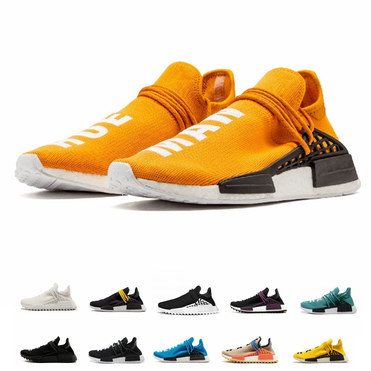 adidas human race donna arancione