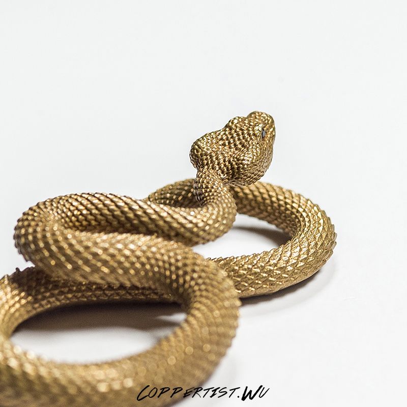 Snakes Bronze Keychain Brass Handmade Key Chain Gold Fashion Animal