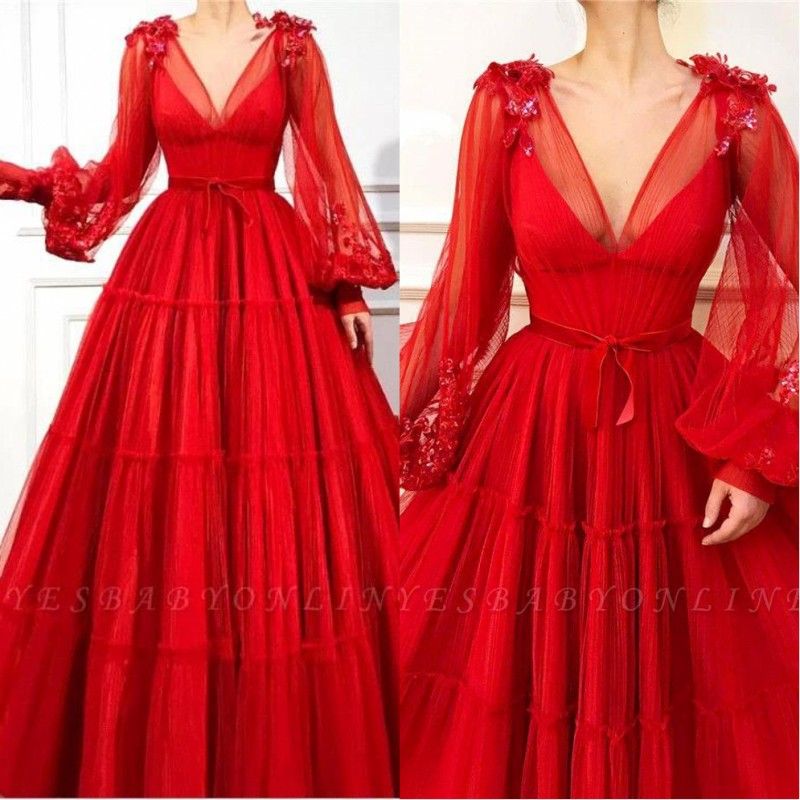Acquista Vestito Rosso Elegante Poeta Manica Lunga A Dei Vestiti Da Sera  Sexy Line Con Scollo A V Paillettes Pieghe Lungo Del Partito Della  Celebrità Abiti Prom BC2673 A 124,85 € Dal