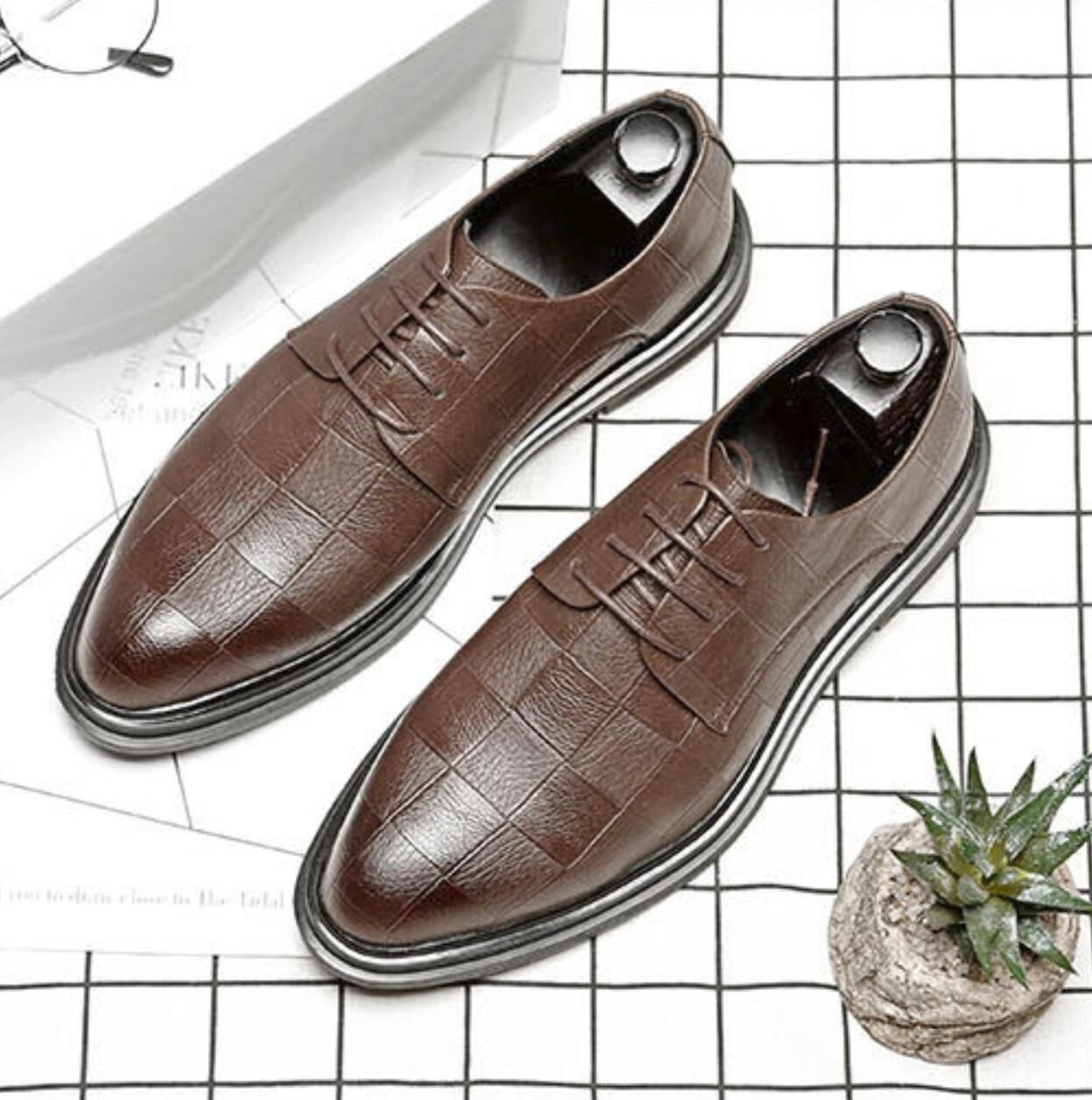 plaid wingtip shoes