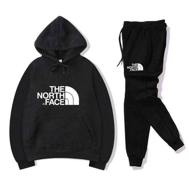 black north face tracksuit