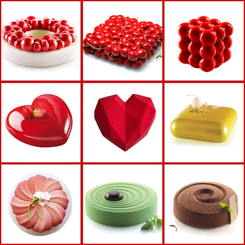 Acheter Pas Cher Moule De Decoration De Gateau 3d Moules En Silicone A Cuisson De Cuisson Pour Gateaux Ronds Coeur Gateaux De Chocolat Brownie Mousse Font Dessert Pan Du 27 93 Fr Dhgate