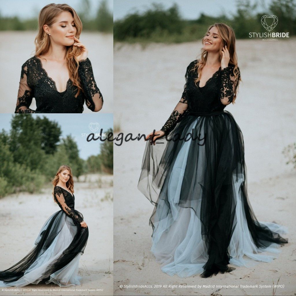 black boho gown