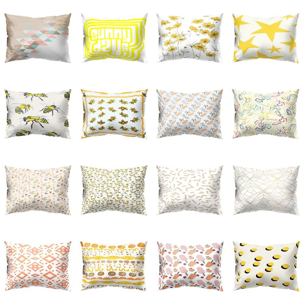 45cm X 45cm Fashion Flower Bee Ice Cream Pillow Case Cushion Cover