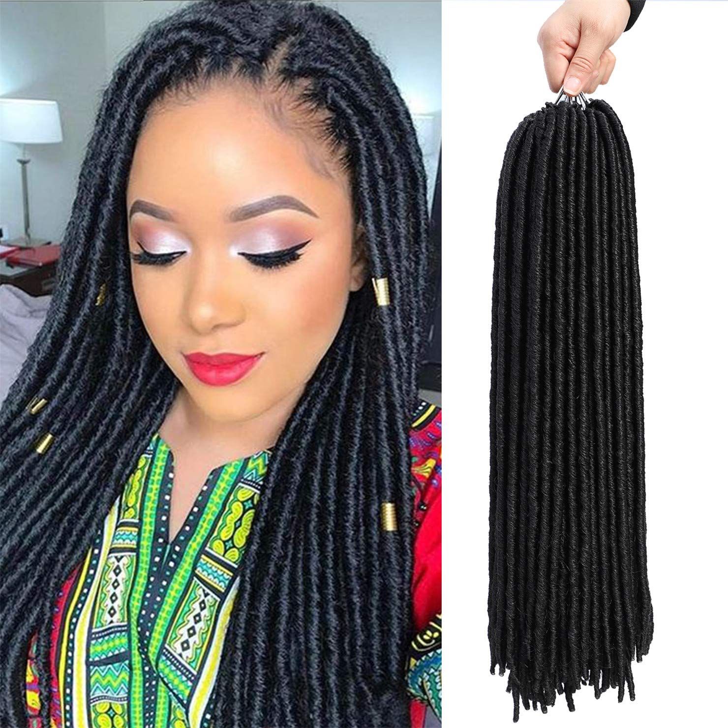 2020 Straight Faux Locs Corchet Hair Dreadlocks Crochet Braids Soft Faux Locs Crochet Braiding Hair 18 Inch Soul Goddess Locs Synthetic Hair From Zyhbeautyhair 6 6 Dhgate Com