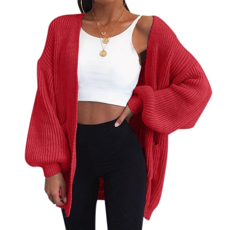 Malbaba Women Autumn Winter Long Sleeve Solid Knitted Sweater Pullover Blouse Tops Open Cardigans Malbaba Women Autumn Winter Long Sleeve Solid Knitted Sweater Pullover Blouse Tops Open Cardigans