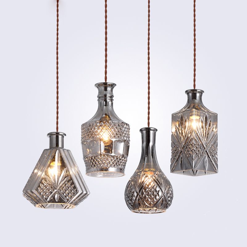 Modern Minimalist Vintage Wine Bottle Pendant Lights Caferoom Bar