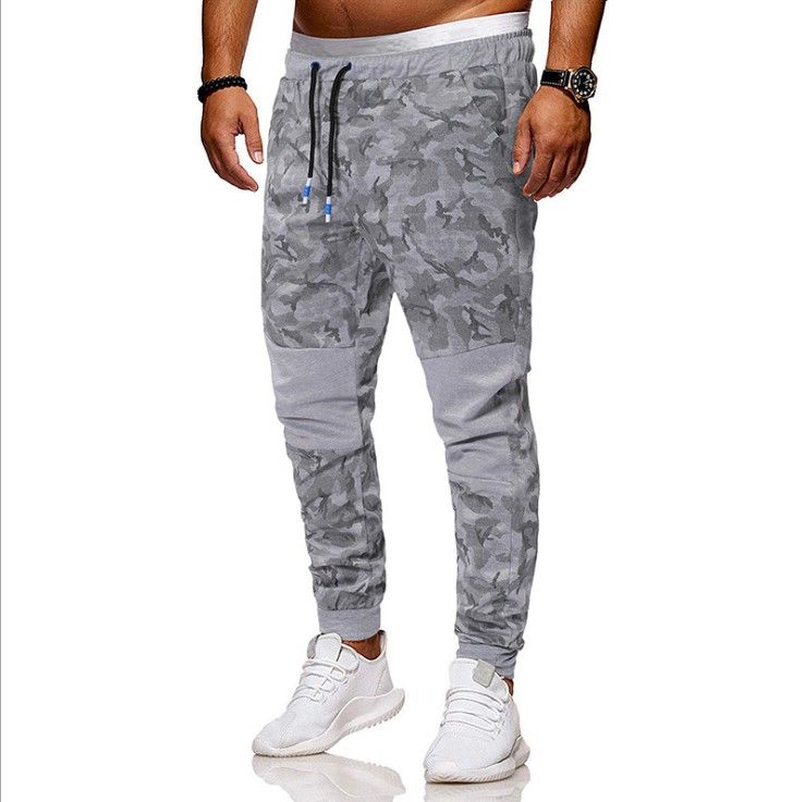 blue camouflage sweatpants