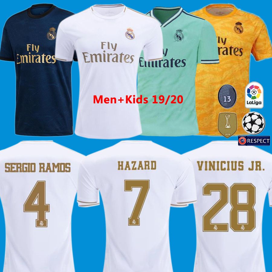 19 20 Real Madrid camisetas de futbol HAZARD primera equipación Real Madrid Niño equipaciones