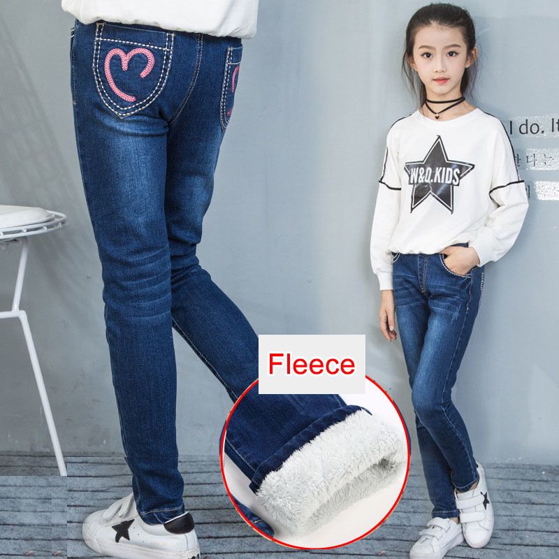 girls fleece jeans