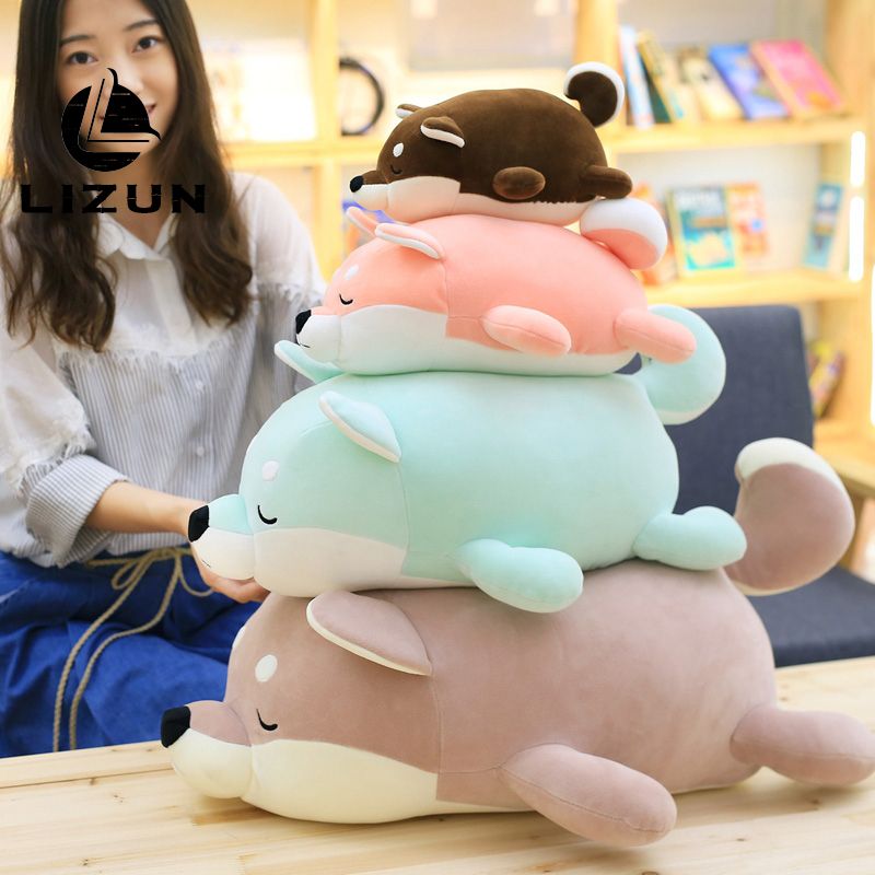 sleeping shiba inu plush