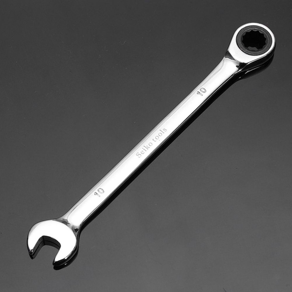 Size : 12mm 1 Piece no logo 1pc Ratcheting Combination Ratchetingwrench Spanner Hand Tool A Set of Key Torque Gear Socket Universal Tools