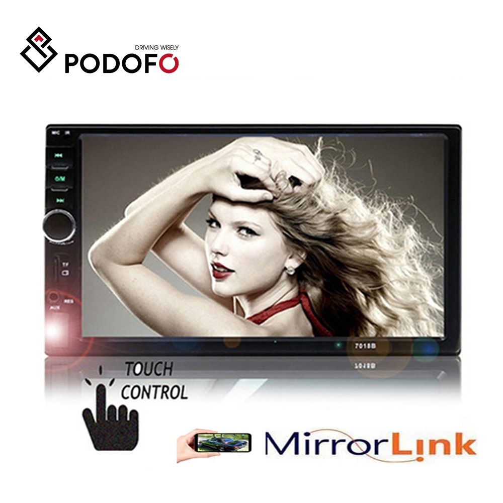 Podofo 7018b 2 Din Car Radio Hd Autoradio Lcd Touch Screen Car Dvd Stereo Mp5 Player 12 Led Rear View Camera With Remote Control Which Dvd Player To