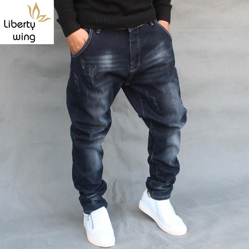 Compra Pantalones Vaqueros Para Hombres Talla Grande 42 Hombre Drop Crotch  Harem Harem Haggy Skateboard Denim Cross Pants High Street Casual Cowboy  Pantalones Largos Barato | Entrega Rápida Y Calidad | Es.Dhgate