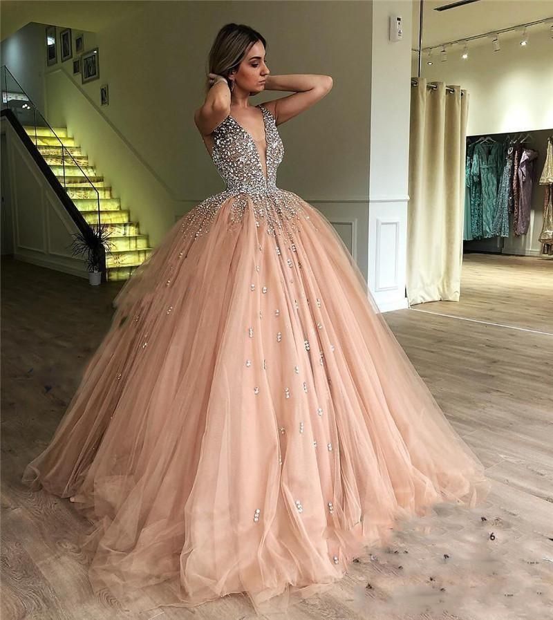 2018 Crystal A Line Formal Evening Dress New Blue Celebrity Party Prom Ball Gown 